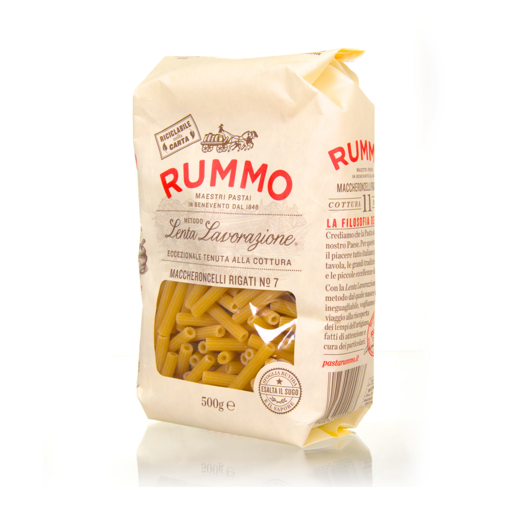 Rummo Maccheroncelli Rigati Nr.7 - Pasta aus Hartweizengrieß