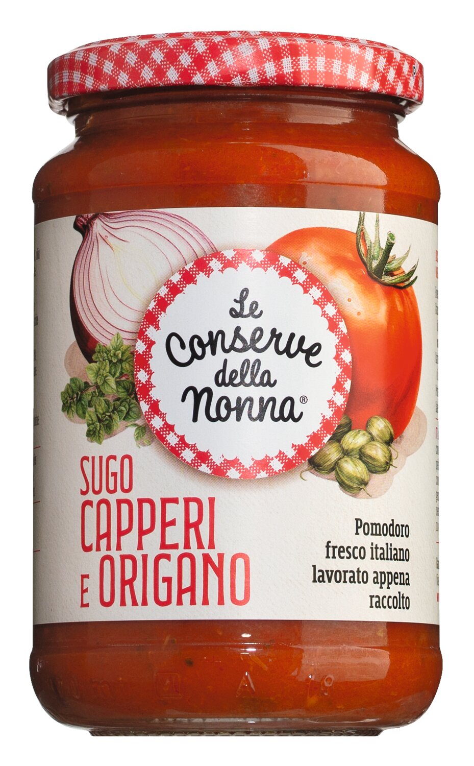Le Conserve della Nonna Sugo del sole - Tomatensauce mit Kapern und Oregano