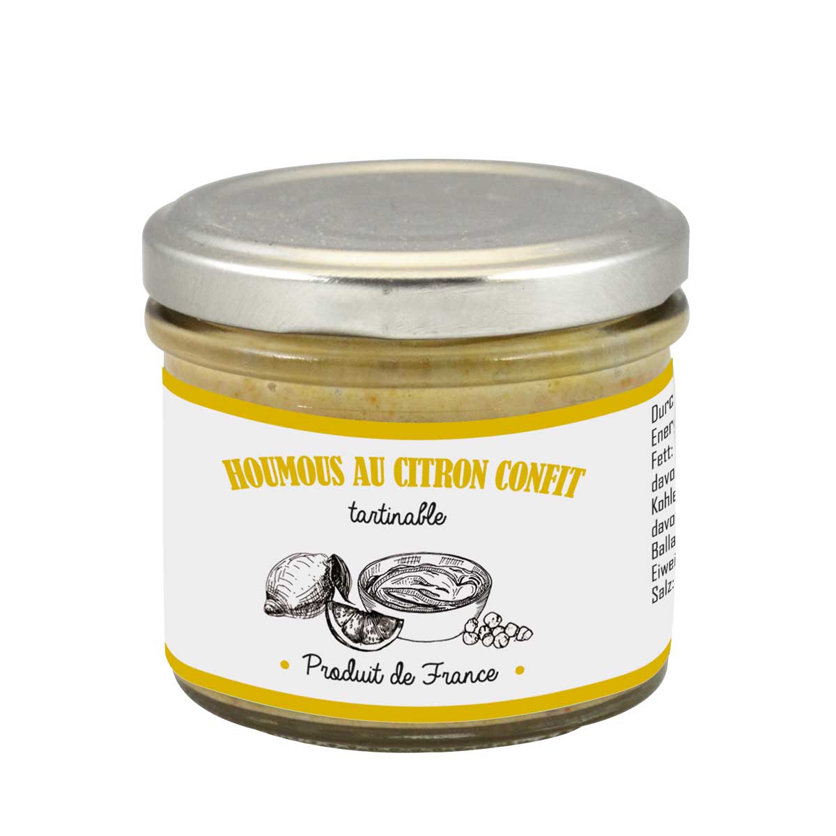 Jouneau Hummus mit kandierter Zitrone