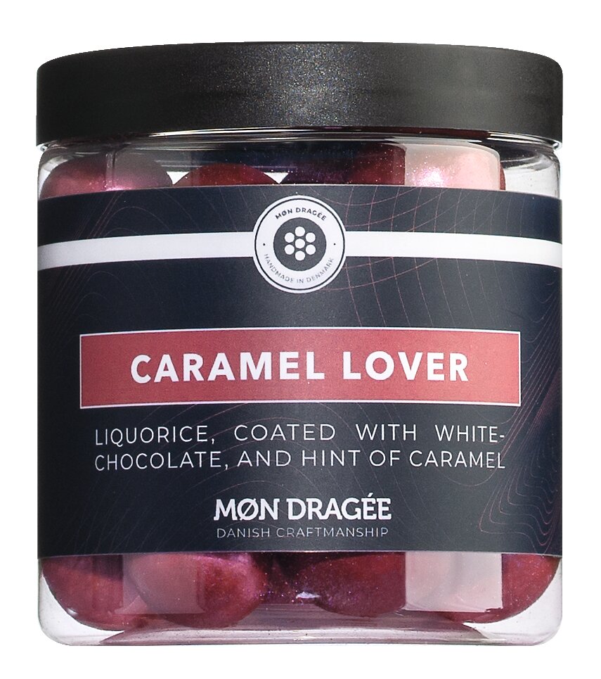 Møn Dragée Caramel Lover - Lakritzdragees in weißer Schokolade und Karamellgeschmack