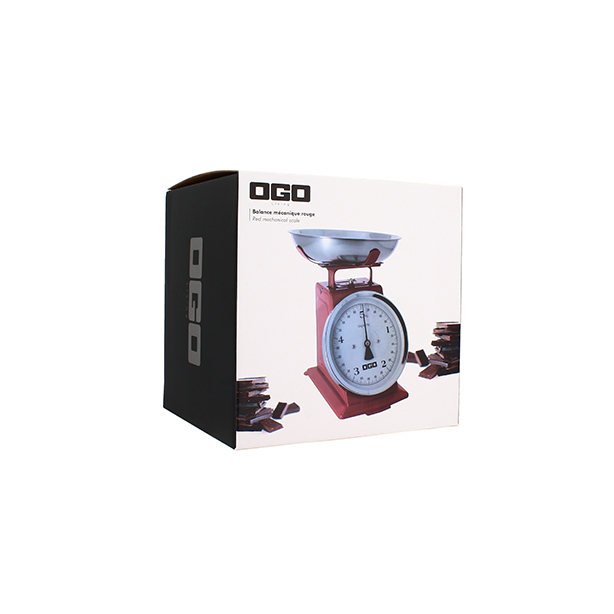 OGO LIVING mechanische Küchenwaage retro Design rot