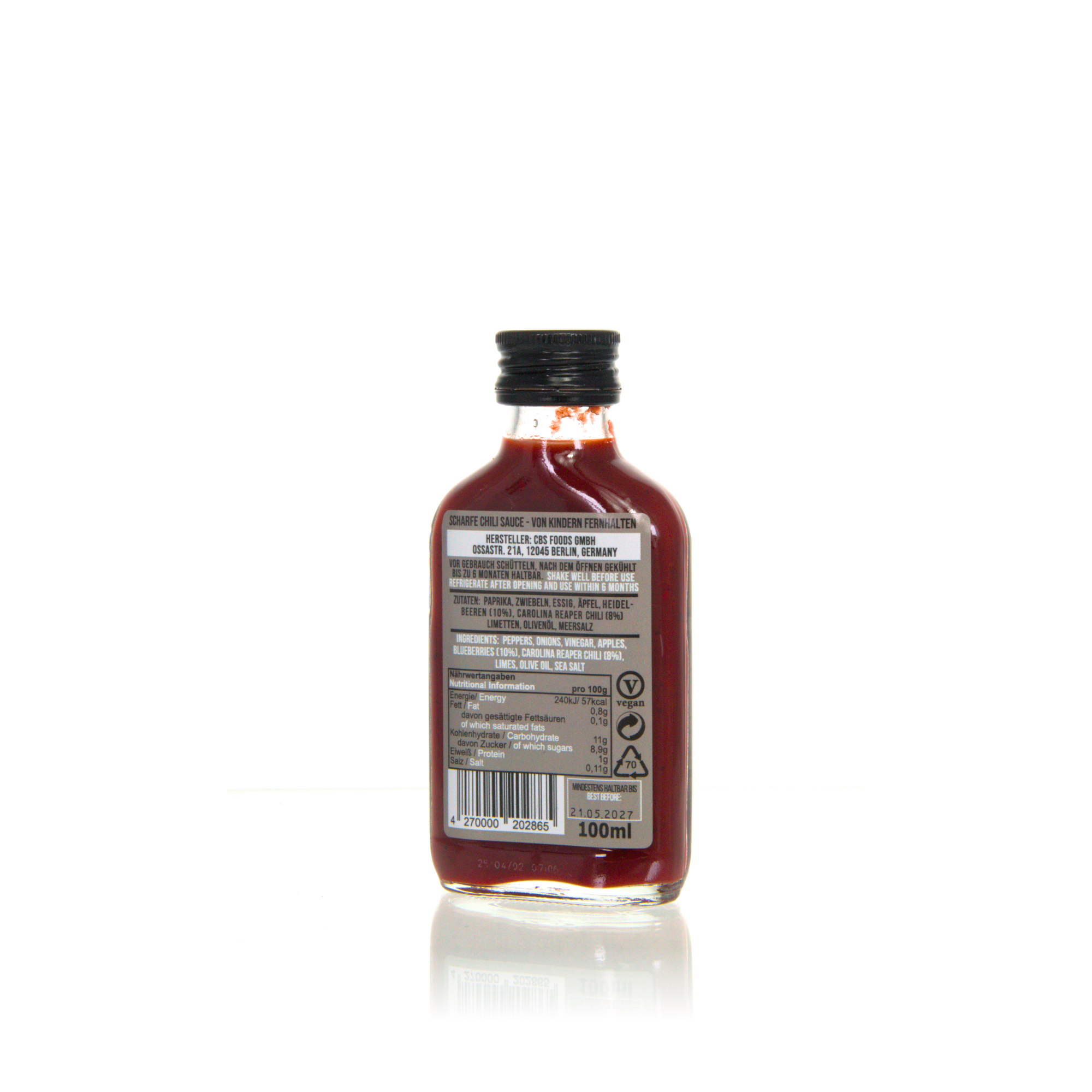 Crazy Bastard Hot Sauce - Carolina Reaper & Blueberry