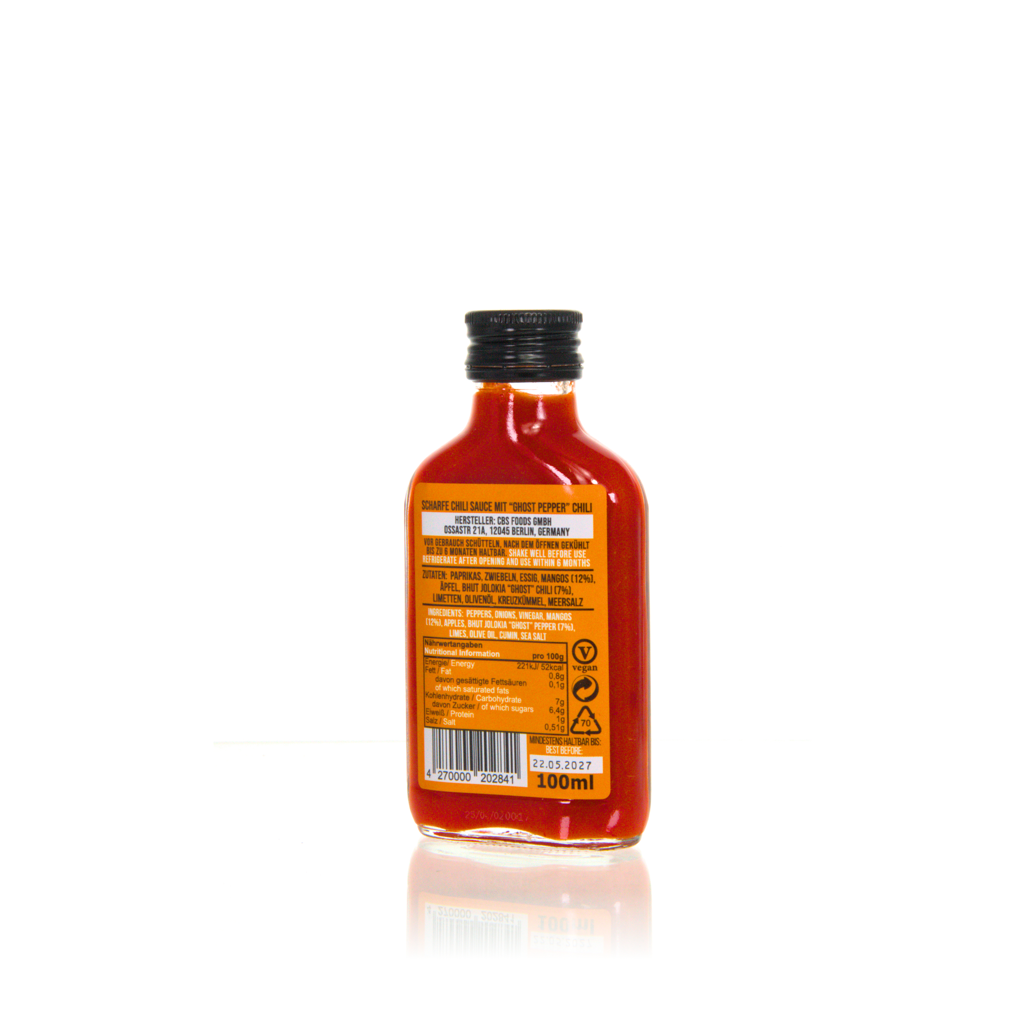 Crazy Bastard Hot Sauce - Ghost Pepper & Mango