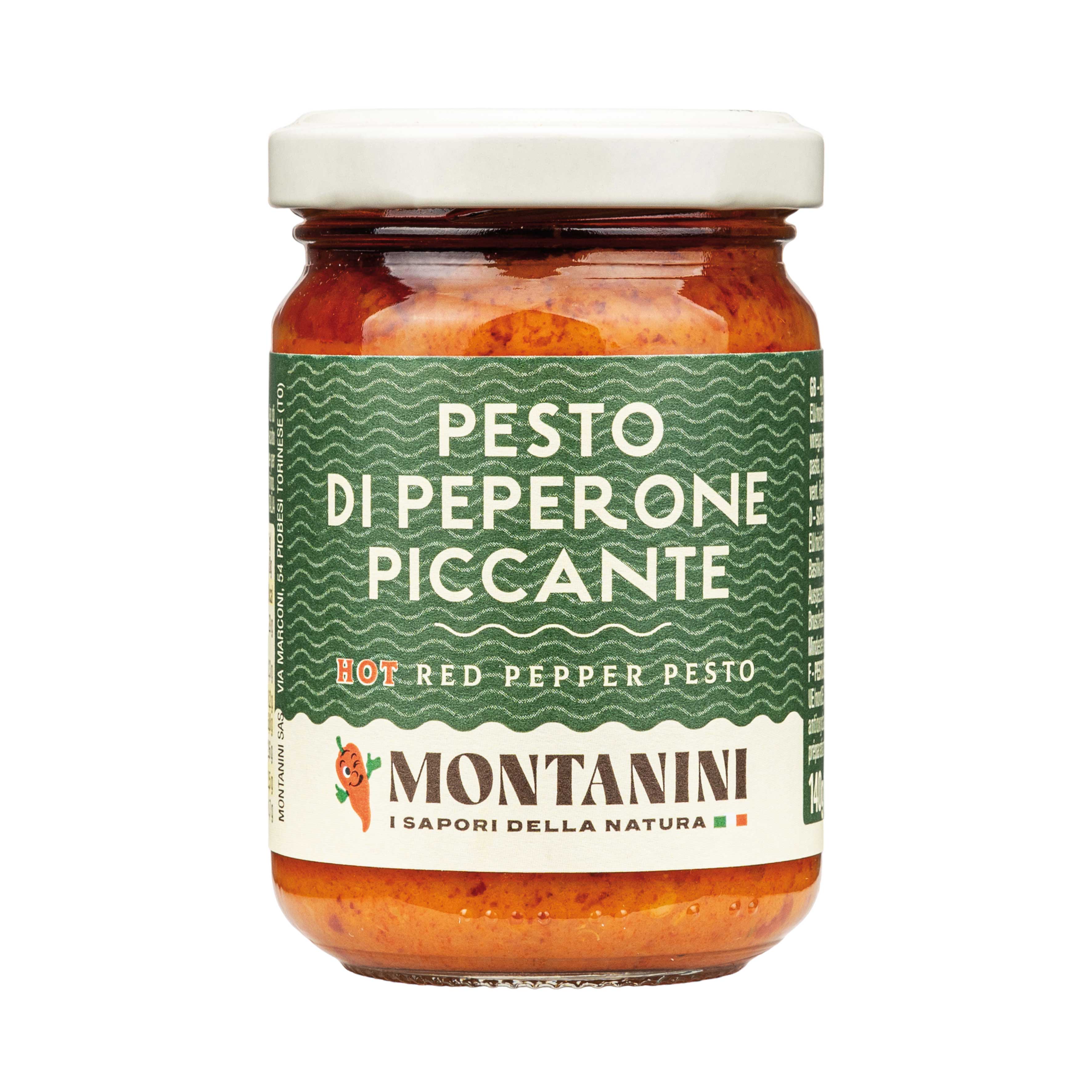 Montanini Pesto di Peperone Piccante - scharfes Pesto aus roter Paprika