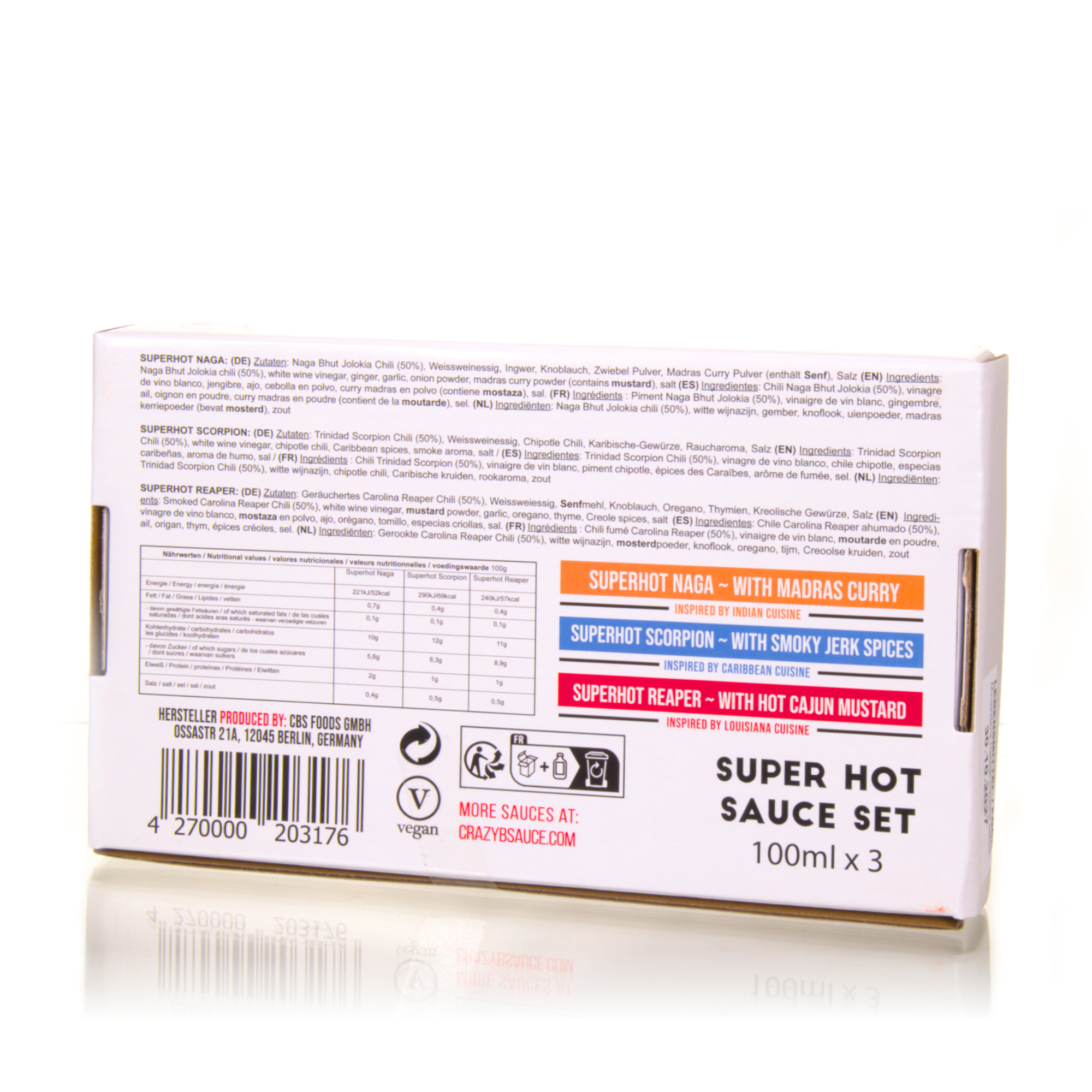 Crazy Bastard Hot Sauce 3er Set Superhot Chilisaucen