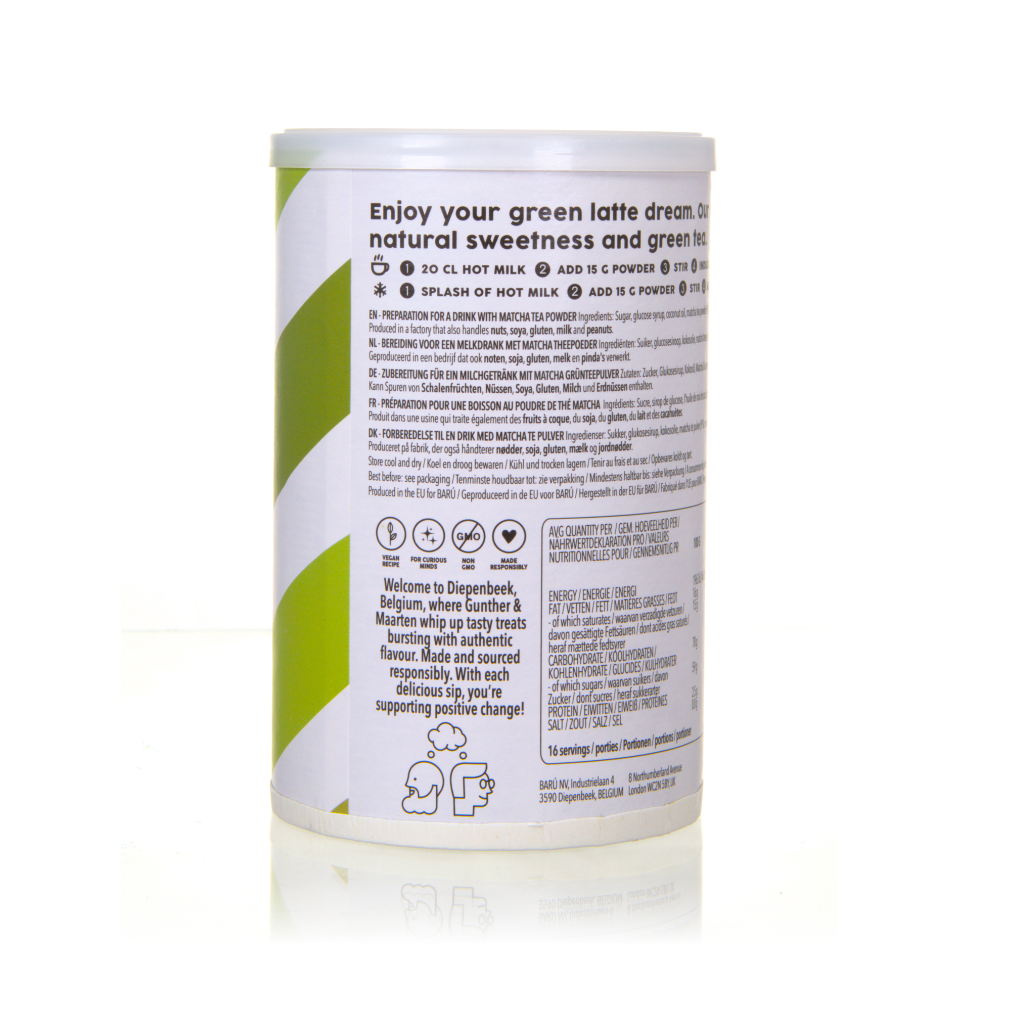 Barú vegan Matcha Latte Pulver