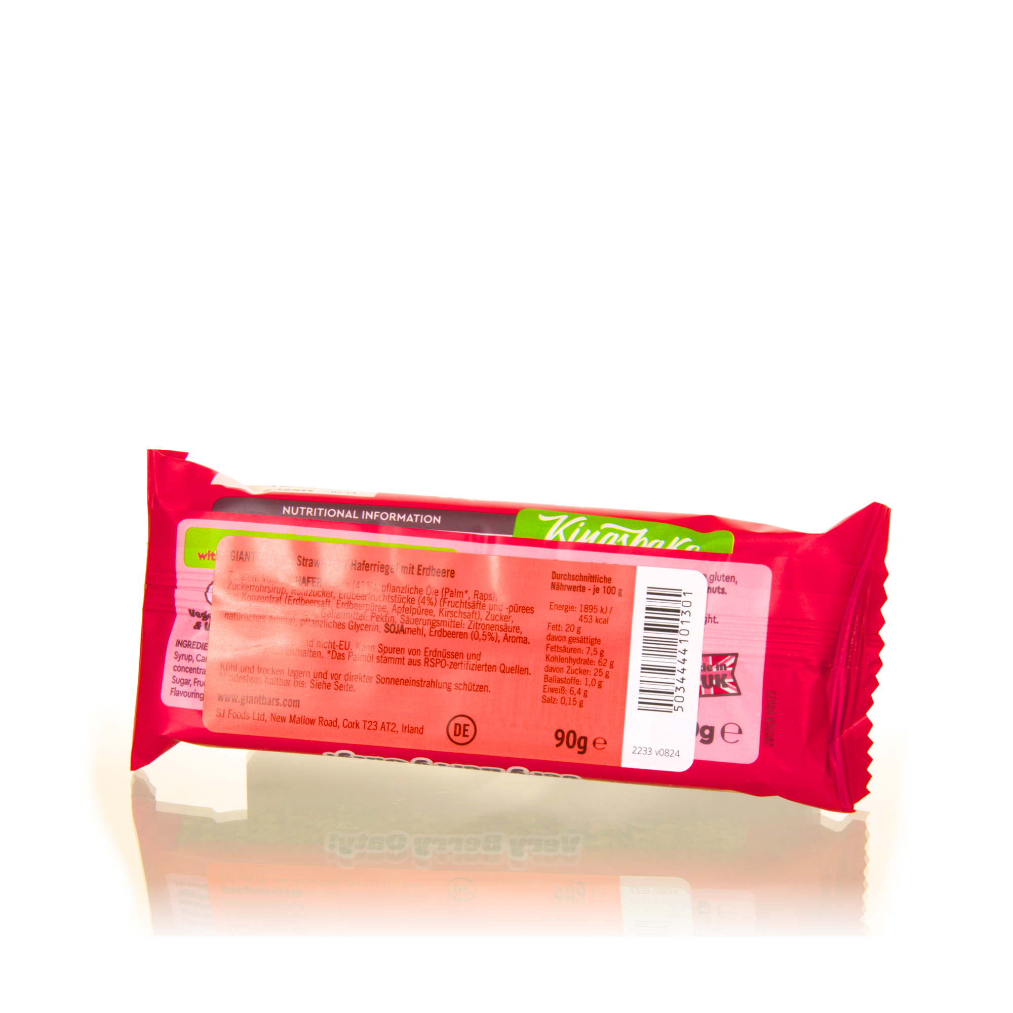 GIANT BAR Strawberry Flapjack - Haferriegel mit Erdbeere