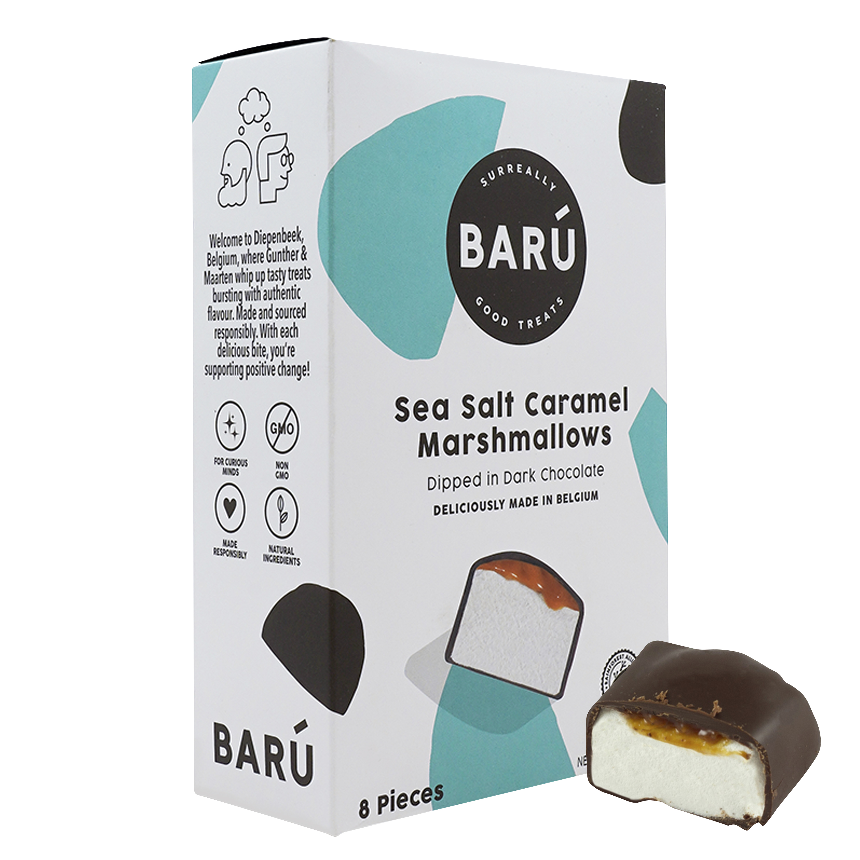 Barú Sea Salt Caramel Marshmallows mit dunkler Schokolade