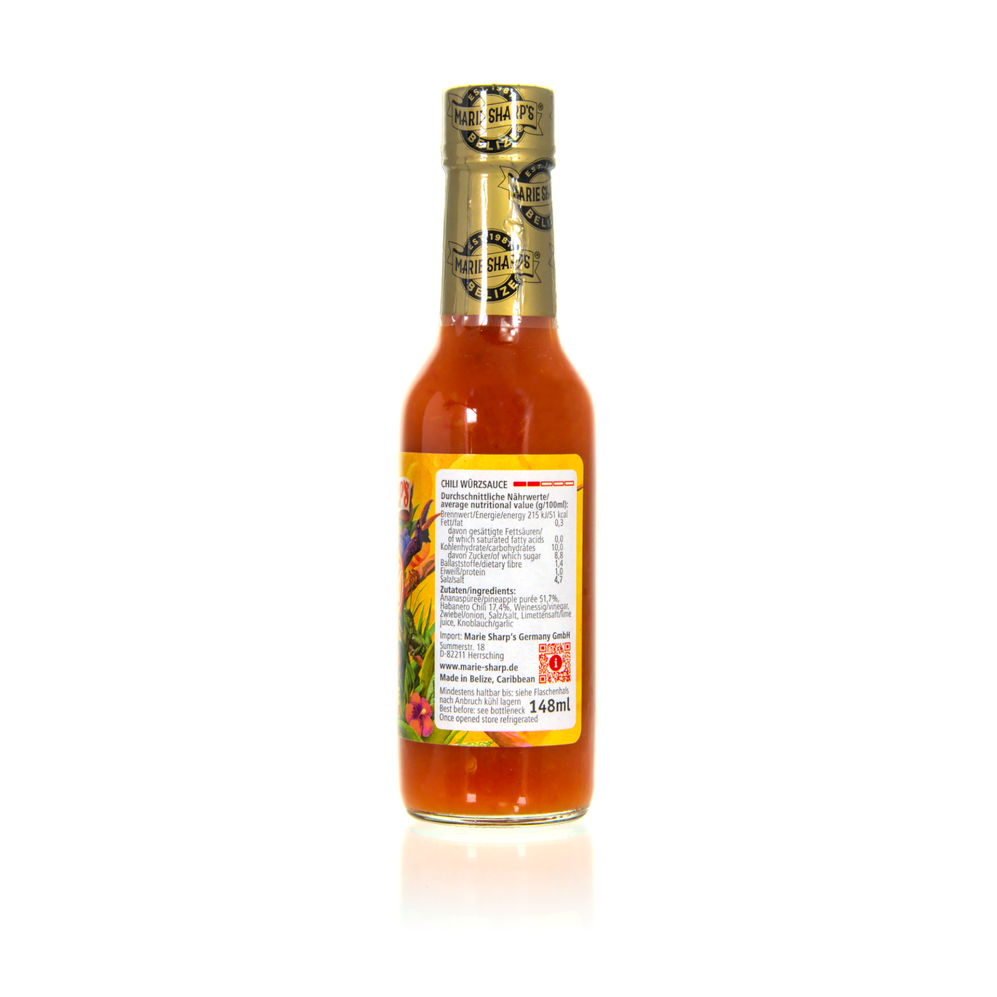 Marie Sharp`s Pineapple Pure Love - Ananas-Habanero-Sauce