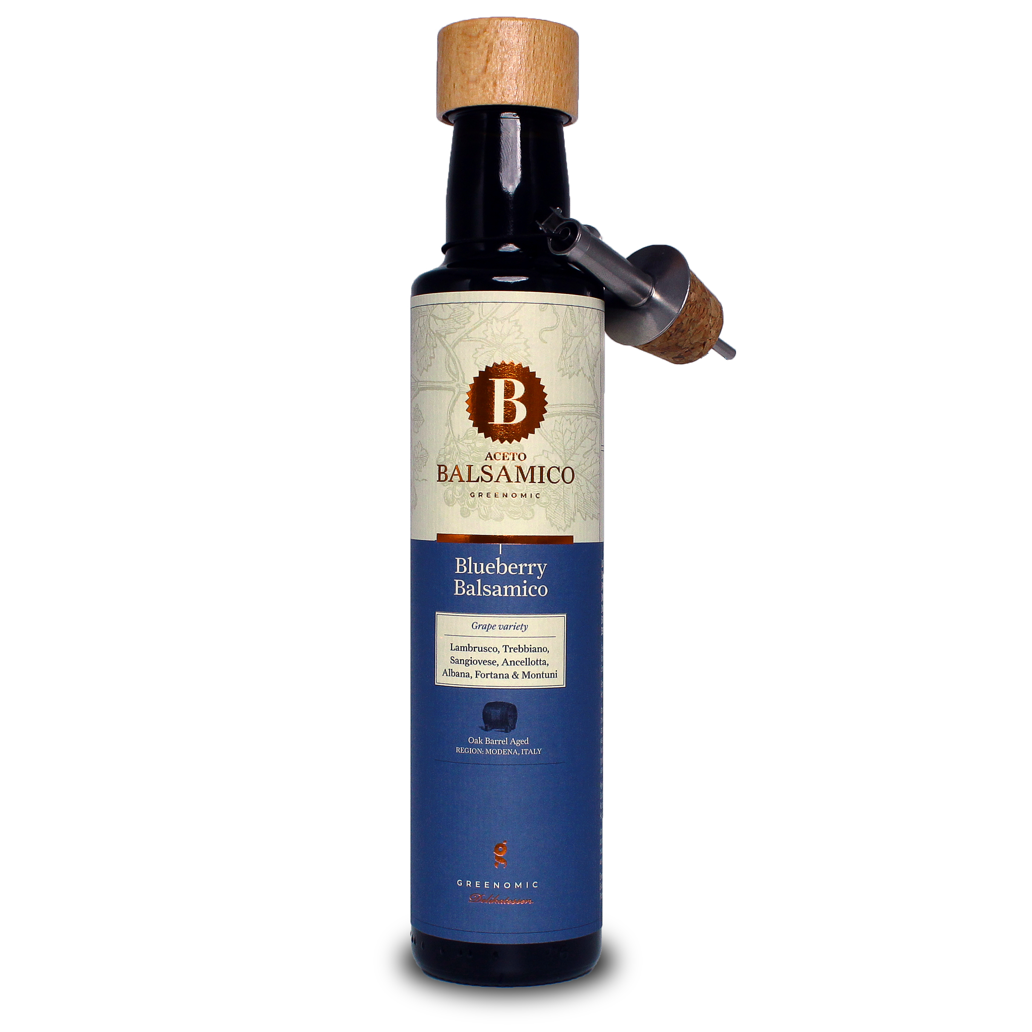 Greenomic Delikatessen Aceto Balsamico Blueberry inkl. Ausgießer