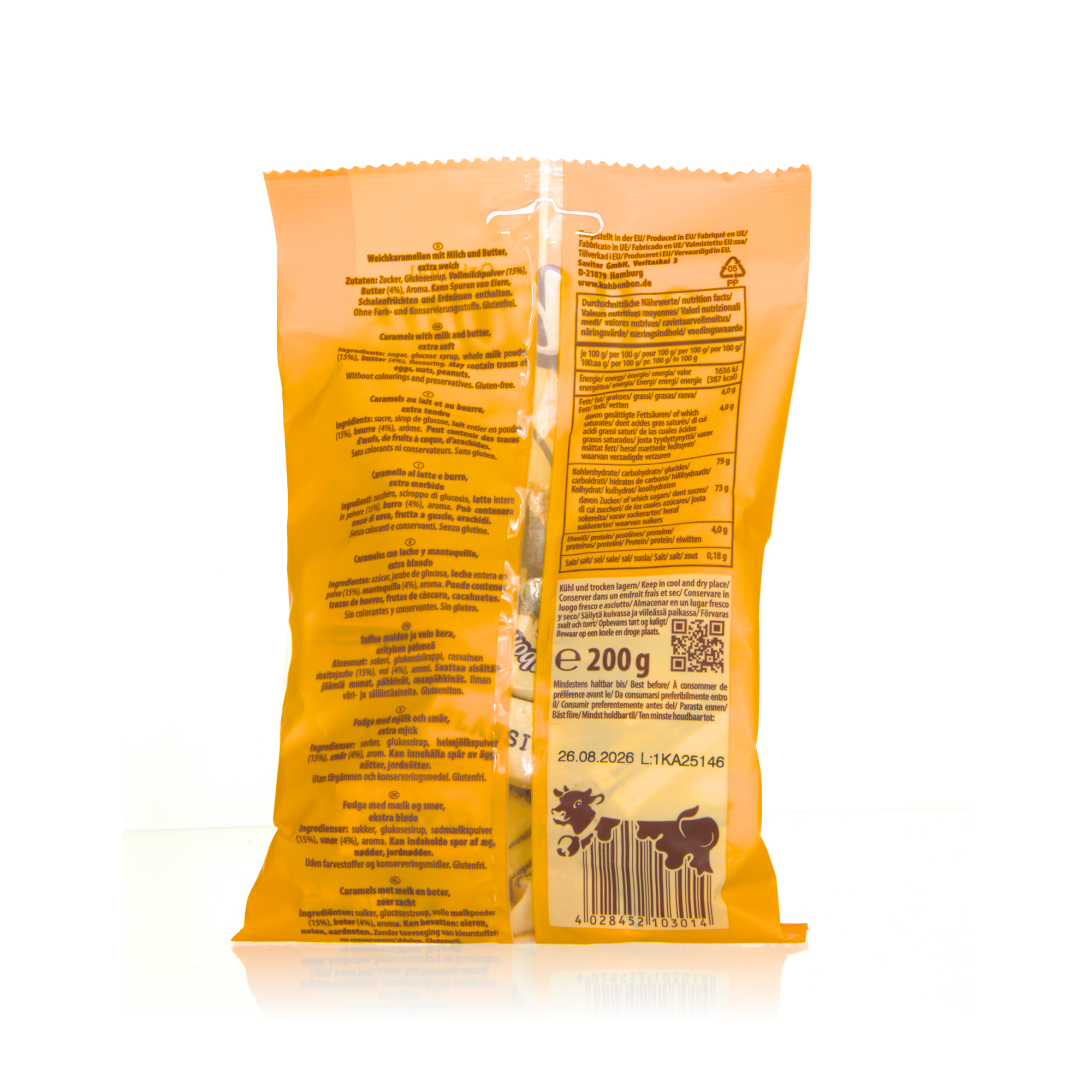 Kuhbonbon Classic - Weichkaramellen mit Milch und Butter 200g