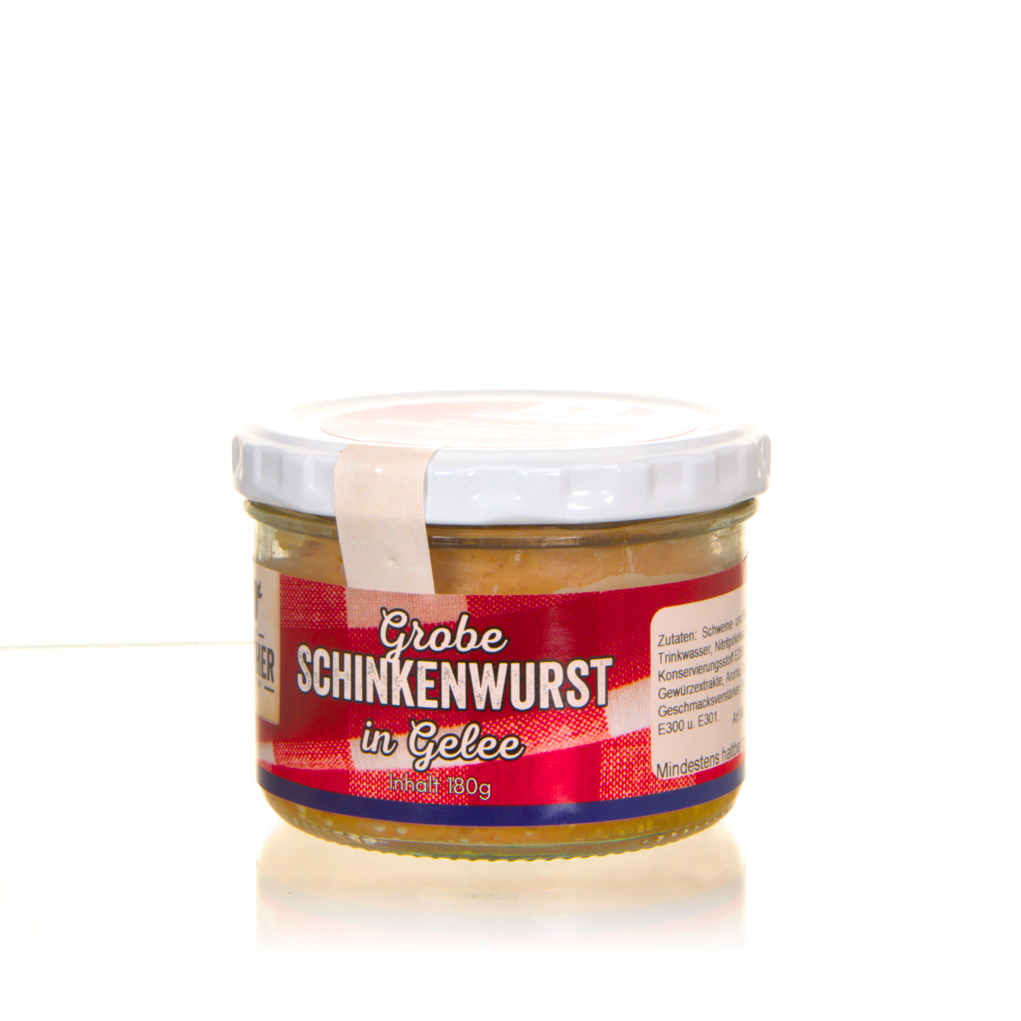 Fleischerei Luther grobe Schinkenwurst in Gelee