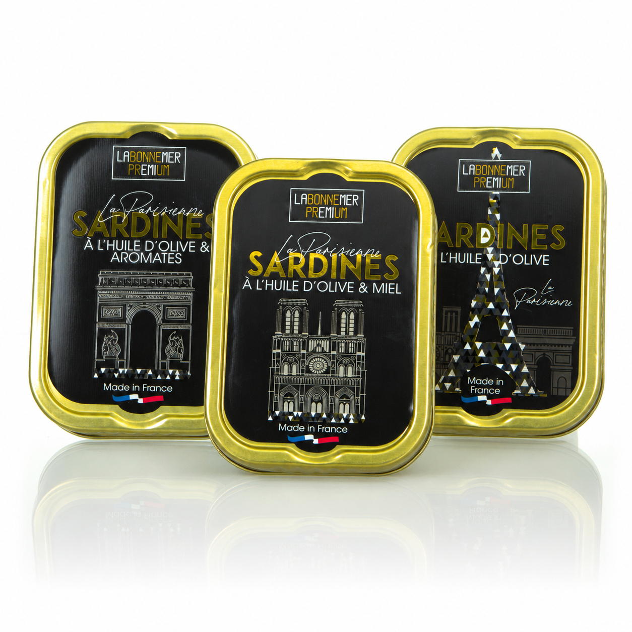 La Bonne Mer „La Parisienne“ Sardinen-Trio – 3er Premium-Bundle