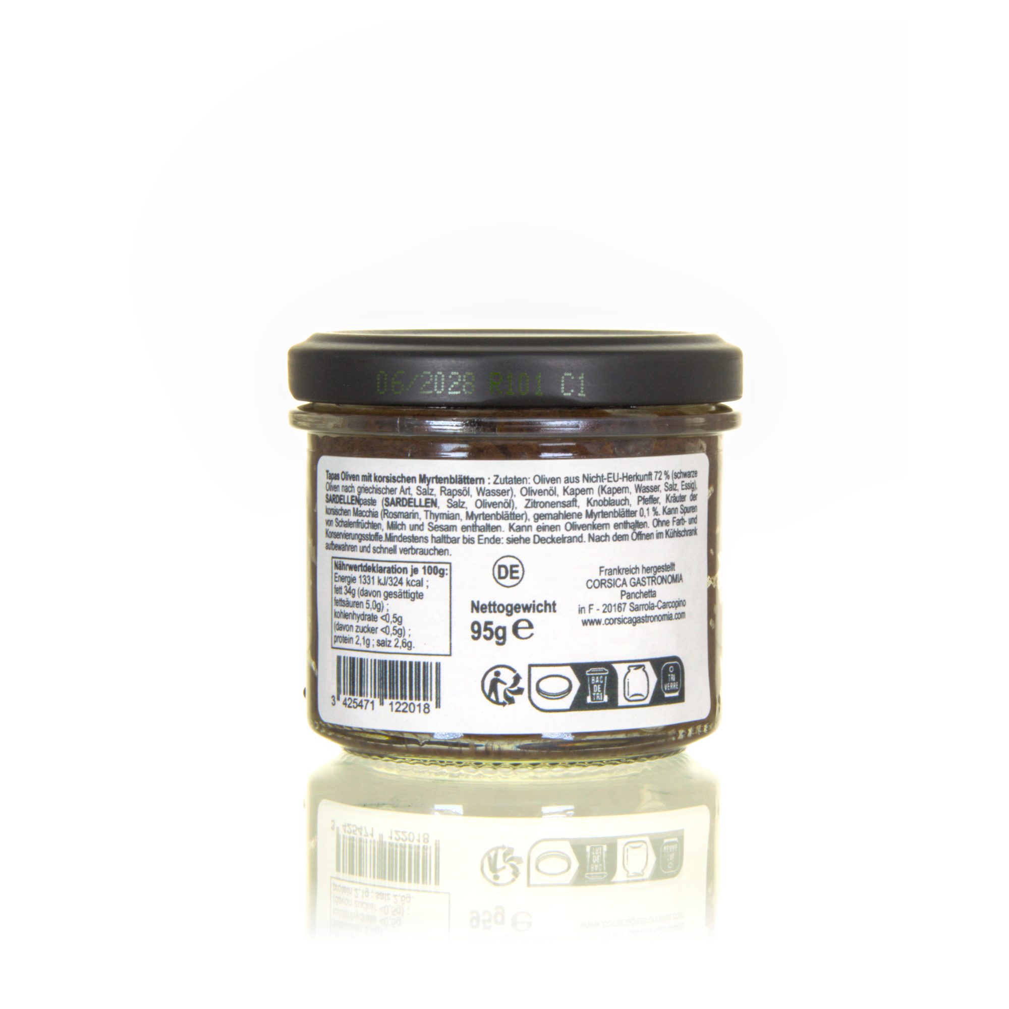 Charles Antona Corsica Tapas - Olivencreme mit korsischen Myrtenblättern