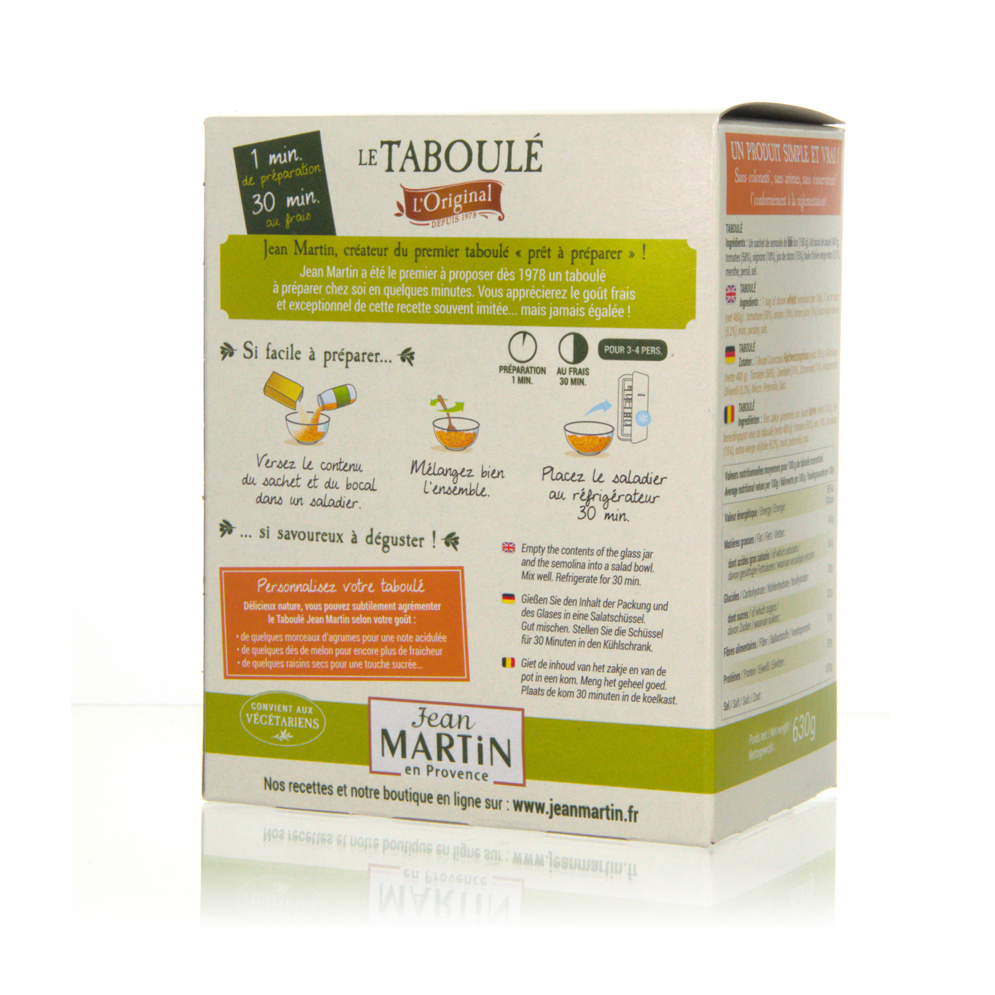 Jean Martin Taboulé Mischung mit Couscous und Soße 630g
