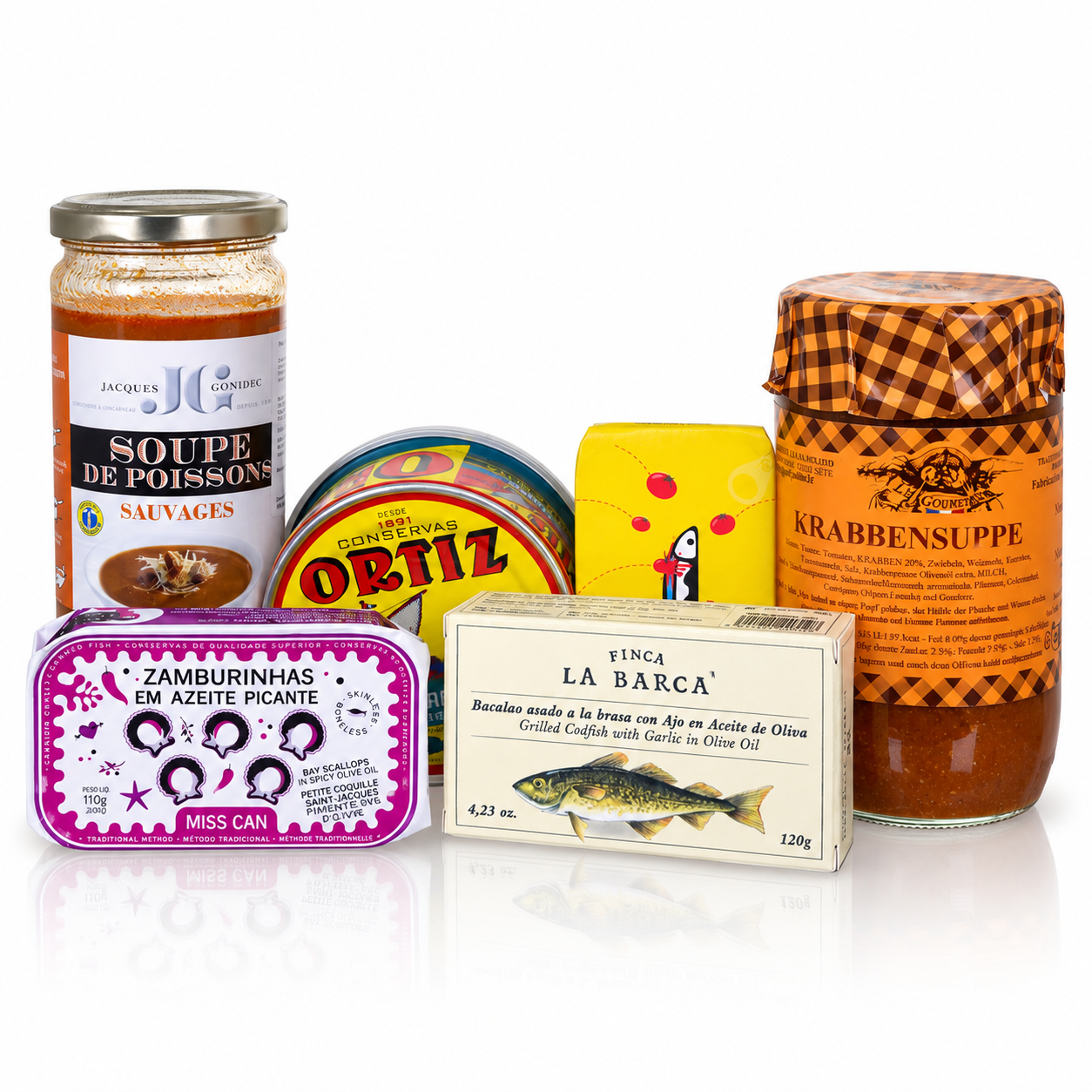 Geschenkset "Gruß aus dem Meer" mit Fischspezialitäten und Meeresfrüchten
