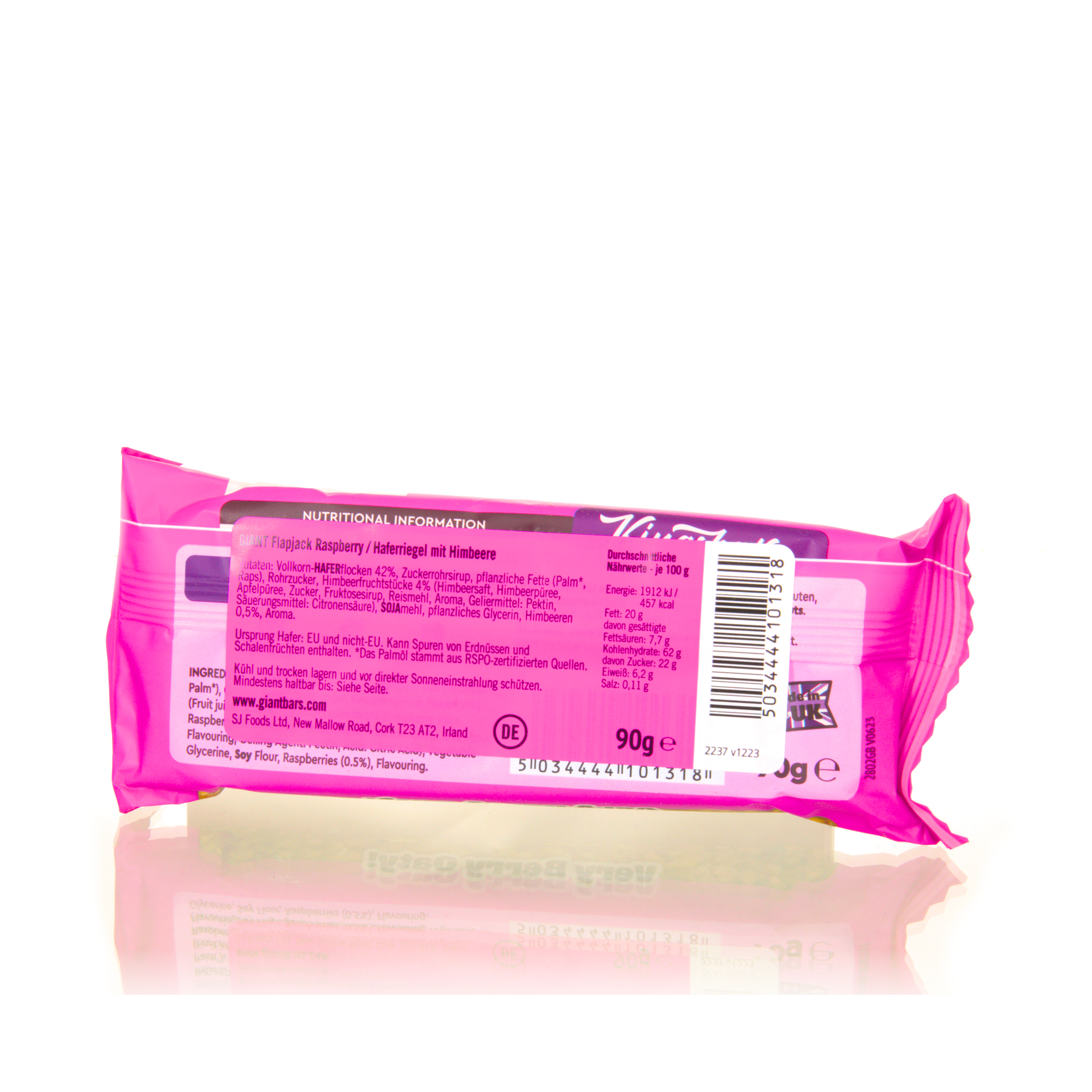 GIANT BAR Raspberry Flapjack - Haferriegel mit Himbeere