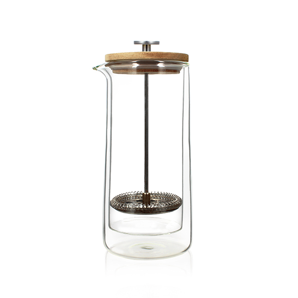 OGO LIVING doppelwandige French Press Kaffeekanne 800ml