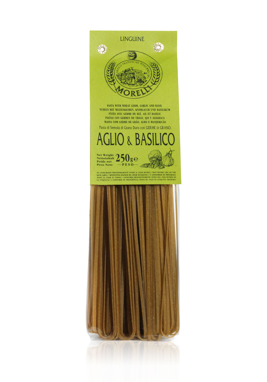 Morelli Linguine Knoblauch und Basilikum