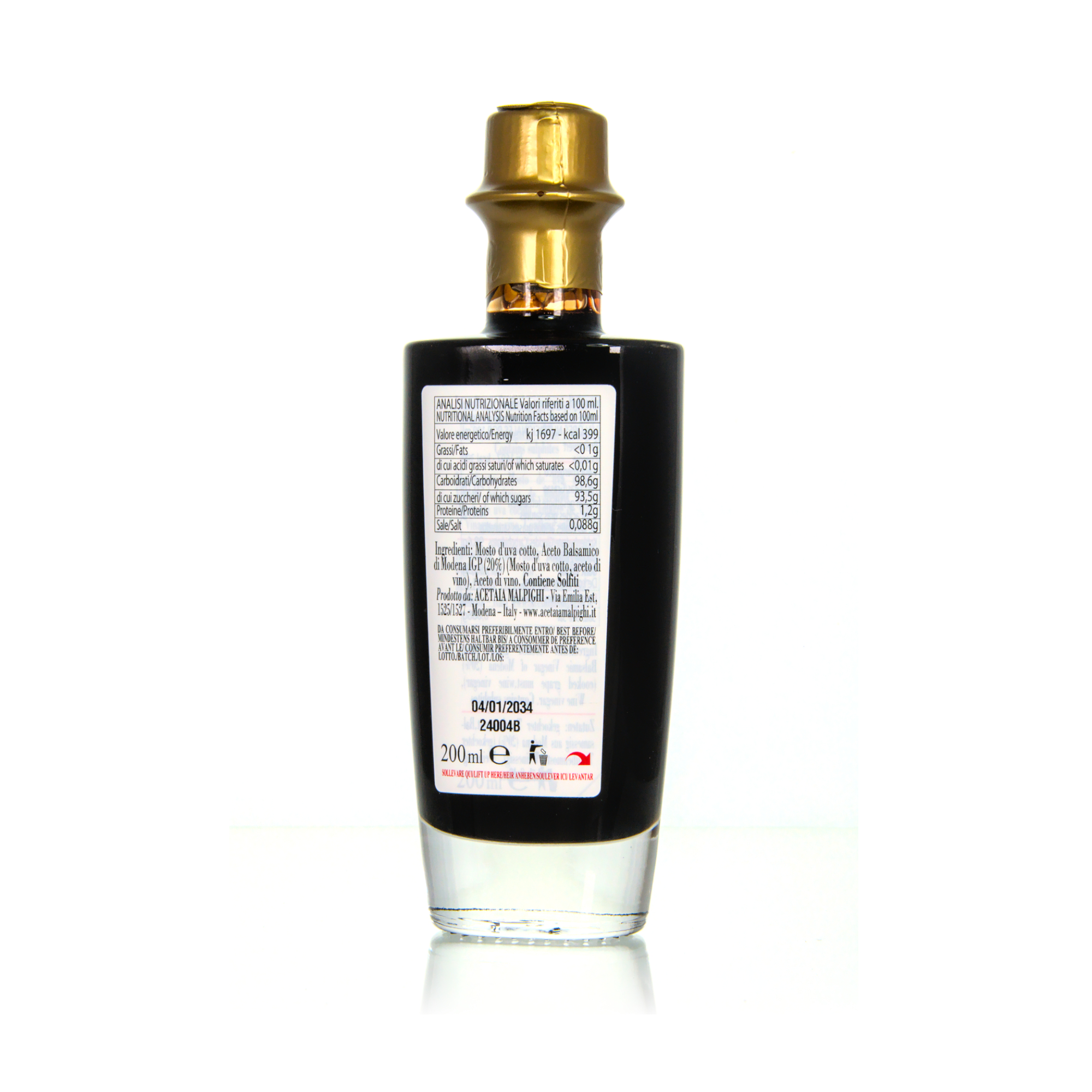 Acetaia Malpighi Saporoso Riserva Condimento all´ Aceto Balsamico 200ml