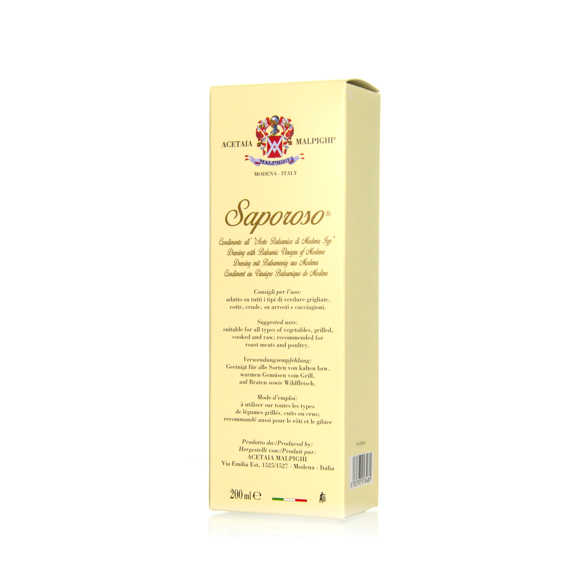 Acetaia Malpighi Saporoso Riserva Condimento all´ Aceto Balsamico 200ml