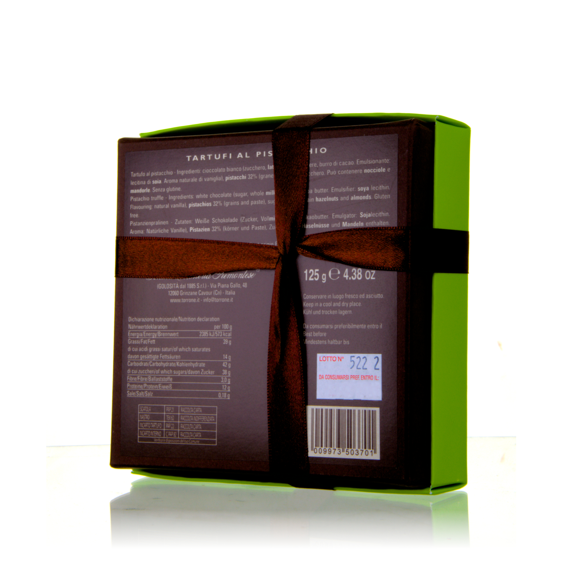 Antica Torroneria Piemontese Tartufi Dolci Pistacchio Geschenkbox