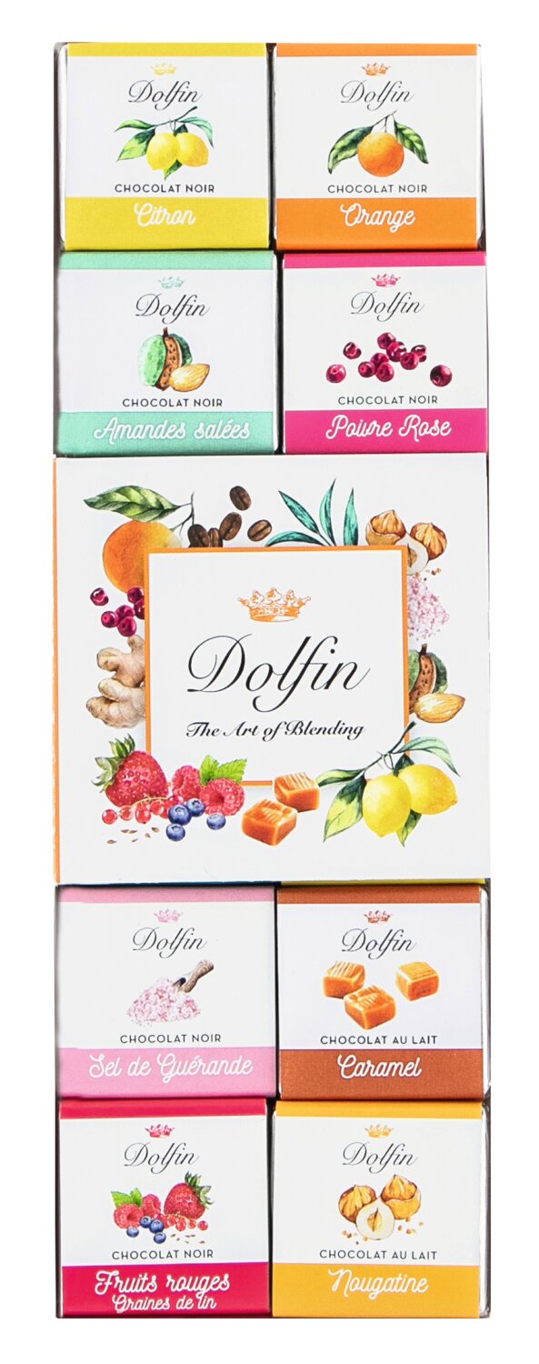 Dolfin Geschenkbox Carré 24 Napolitains in 12 Sorten Panaché