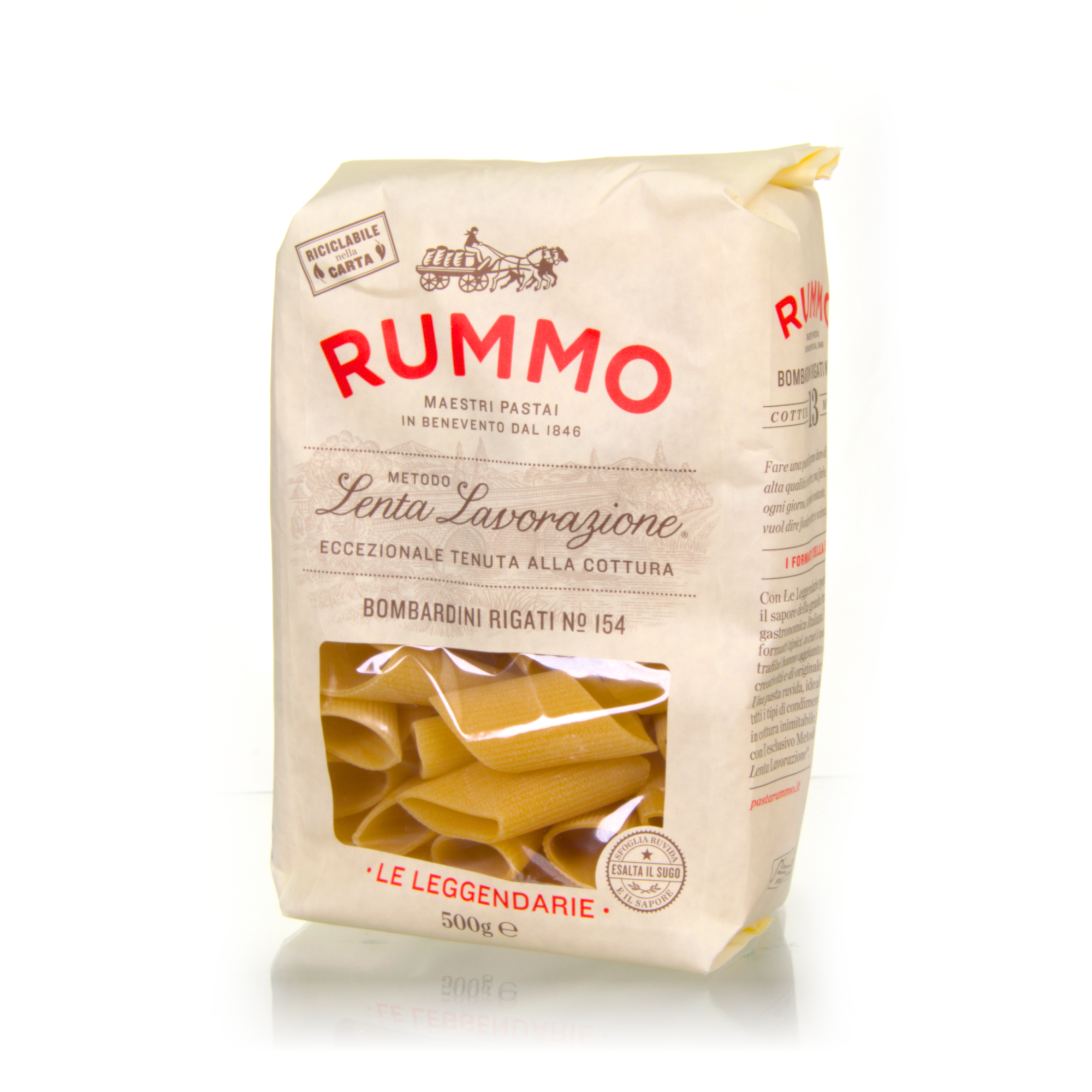Rummo Bombardini Rigati Nr. 154 - Pasta aus Hartweizengrieß