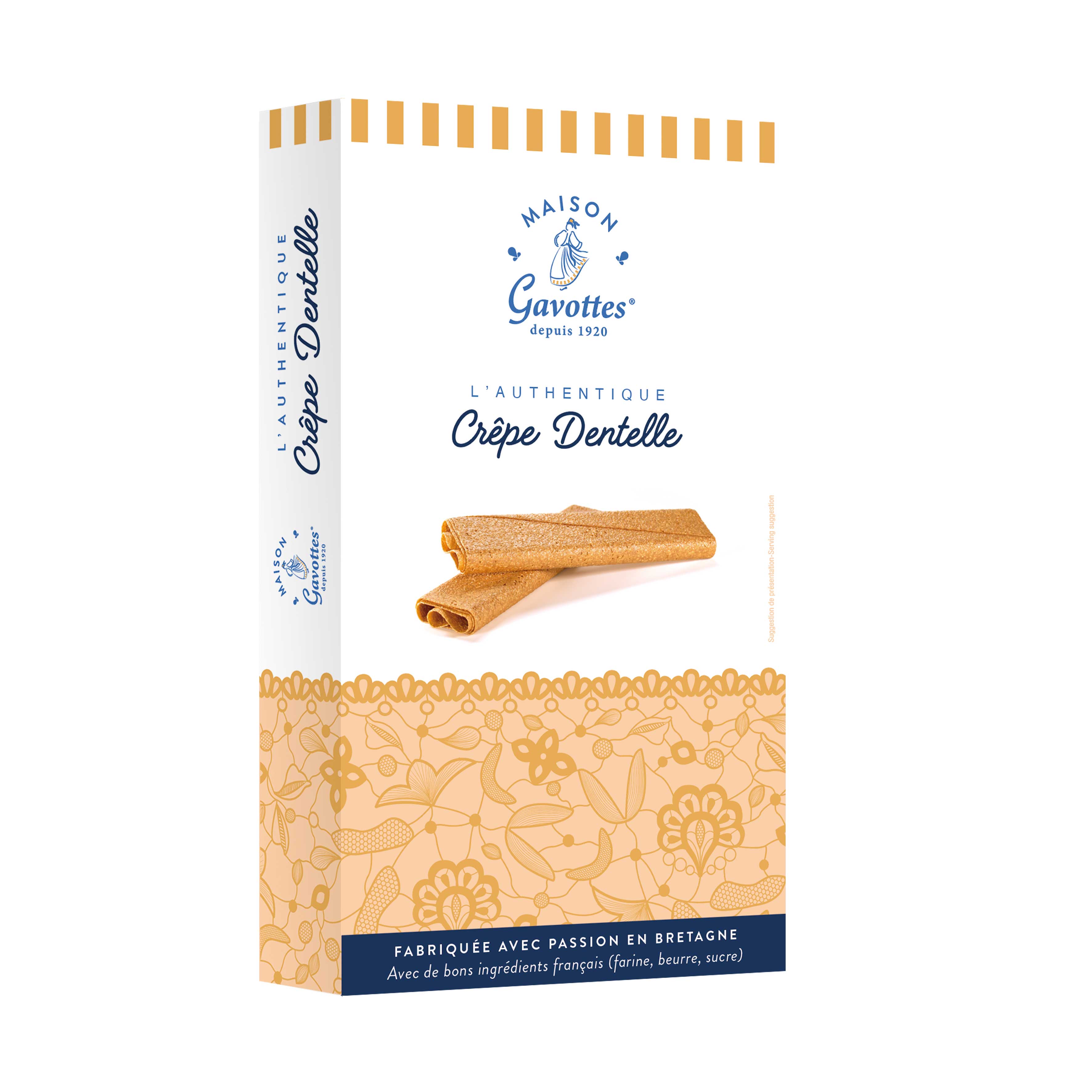 Maison Gavottes Crêpes Dentelles - 24 Knusper-Butterplätzchen