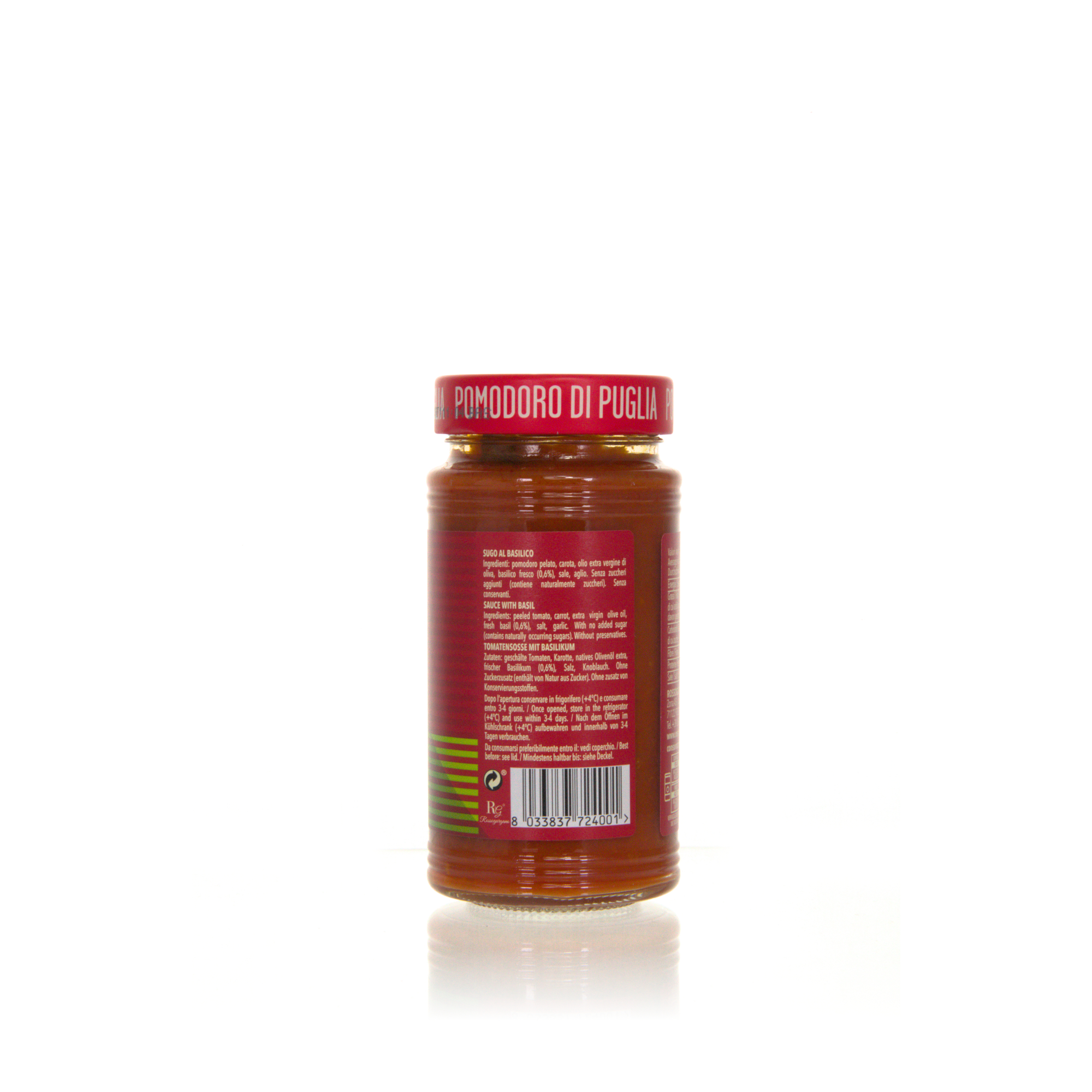 Rosso Gargano Sugo Basilico - Tomatensauce mit Basilikum