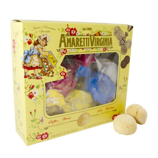 Amaretti Virginia Soft Amaretti Window Box italienisches Gebäck glutenfrei 120g