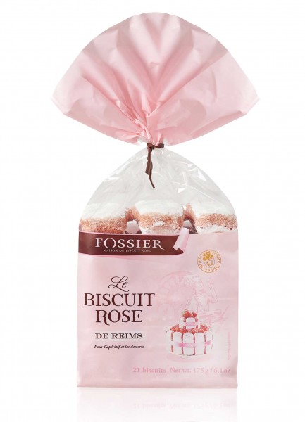 Fossier Le Biscuit de Rose de Reims - rosa Süßgebäck Biscuits 175g Tüte