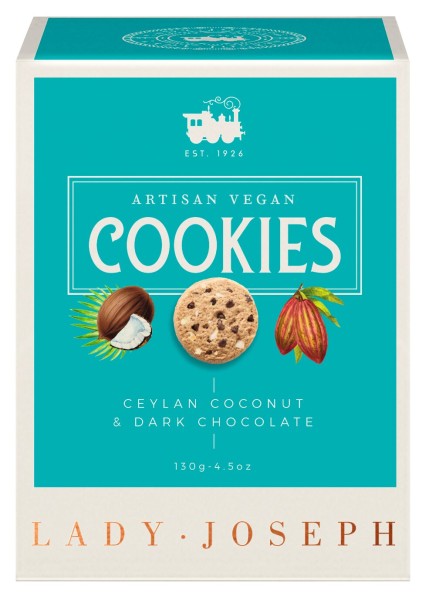 Lady Joseph Cookies - Gebäck mit Kokosnuss und dunkler Schokolade vegan