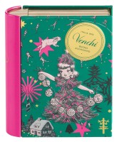 Venchi Geschenkbox Buch mit Chocoviar Pralinen aus Metall Weihnachten grün